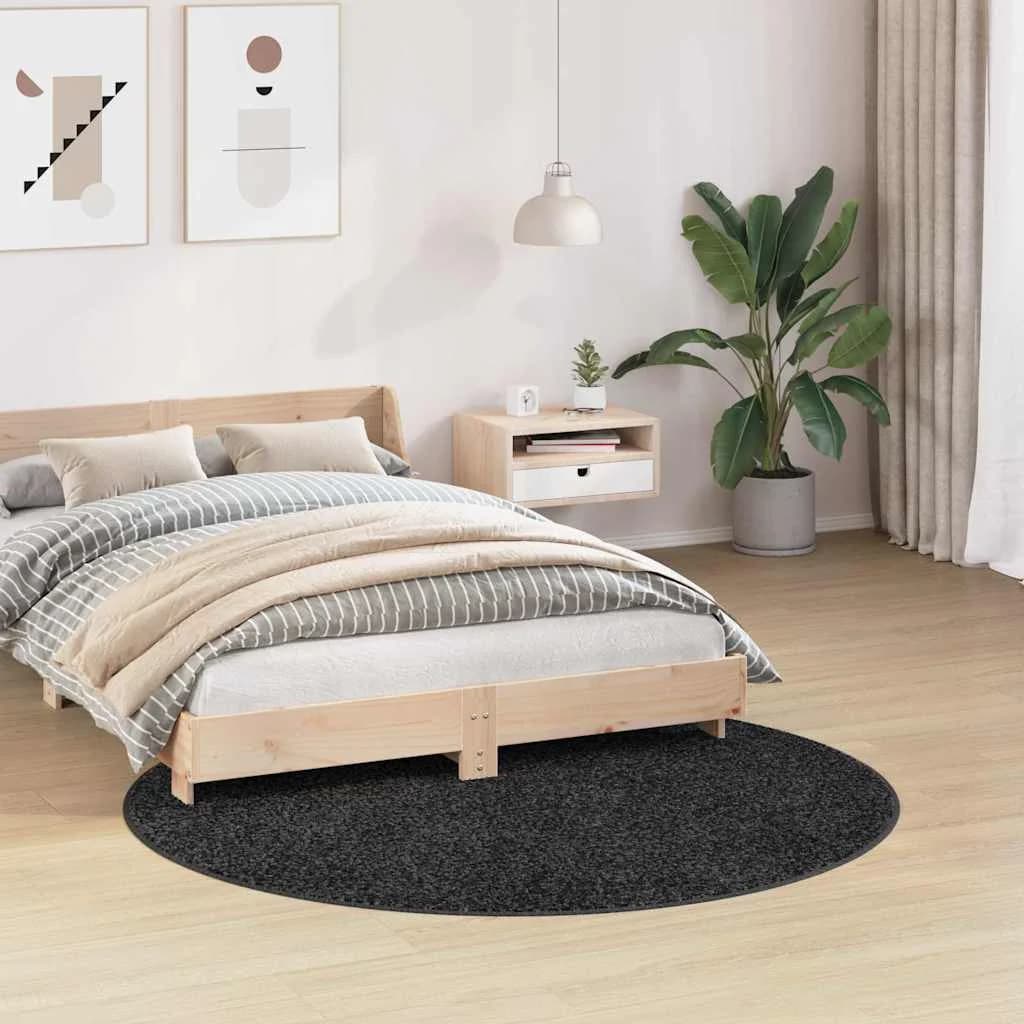 Antiskluzna Shaggy Preproga Temno siva 160 x 160 cm PP - slika 3