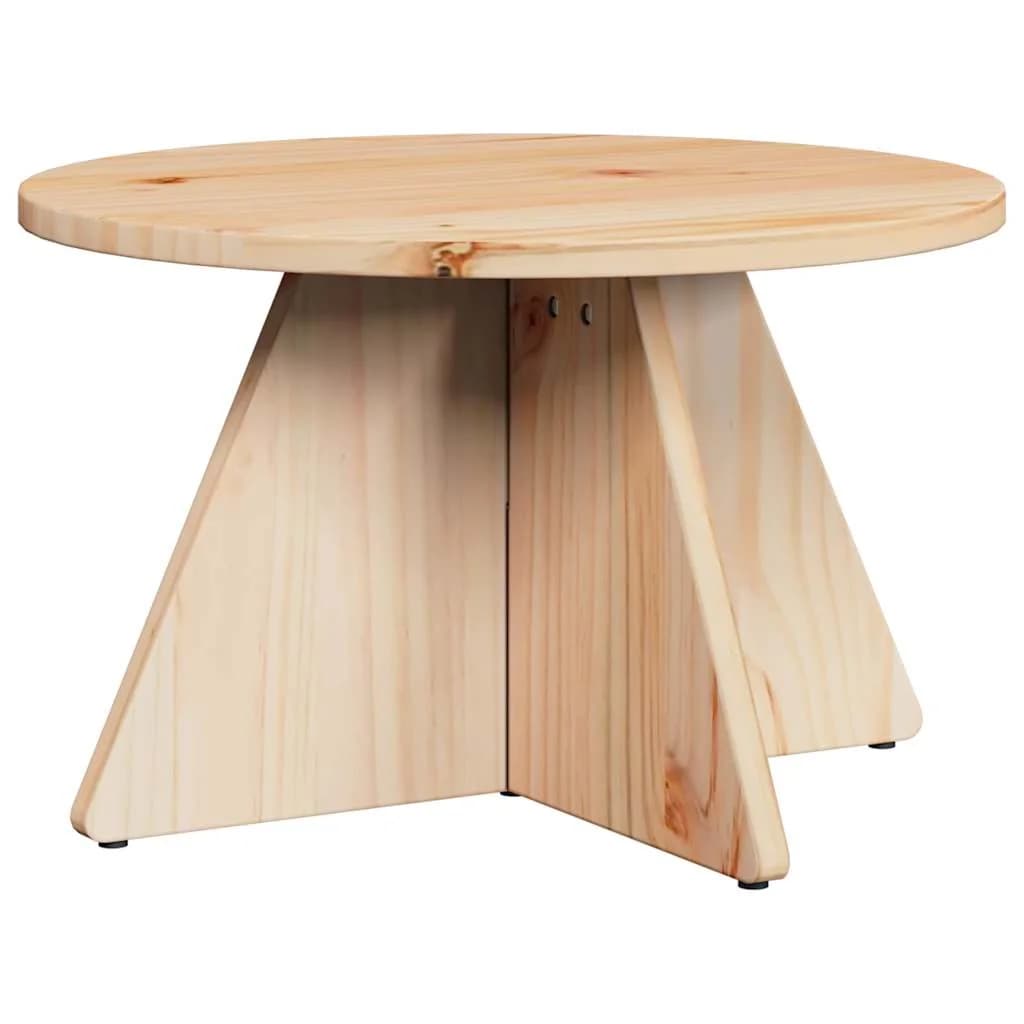 Klubska miza 3 kos Naravna 49 x 49 x 30 cm - slika 5