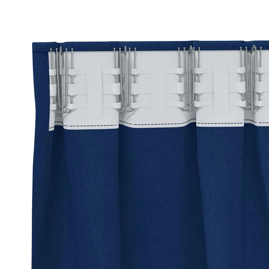 Zavese za zatemnitev z obroči 2 kos Temno modra 175 x 140 cm - slika 5