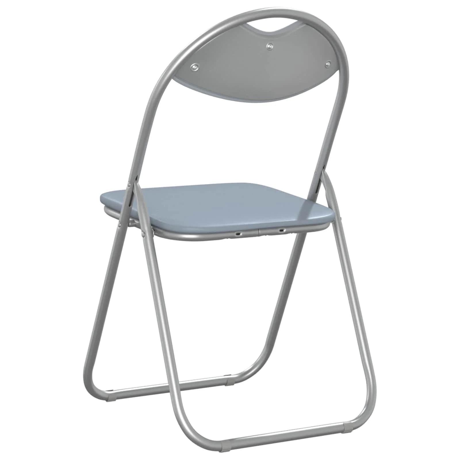 Zložljiva stolica 2 kos Umjetno usnje Siva 48 x 43,5 x 81 cm - slika 7