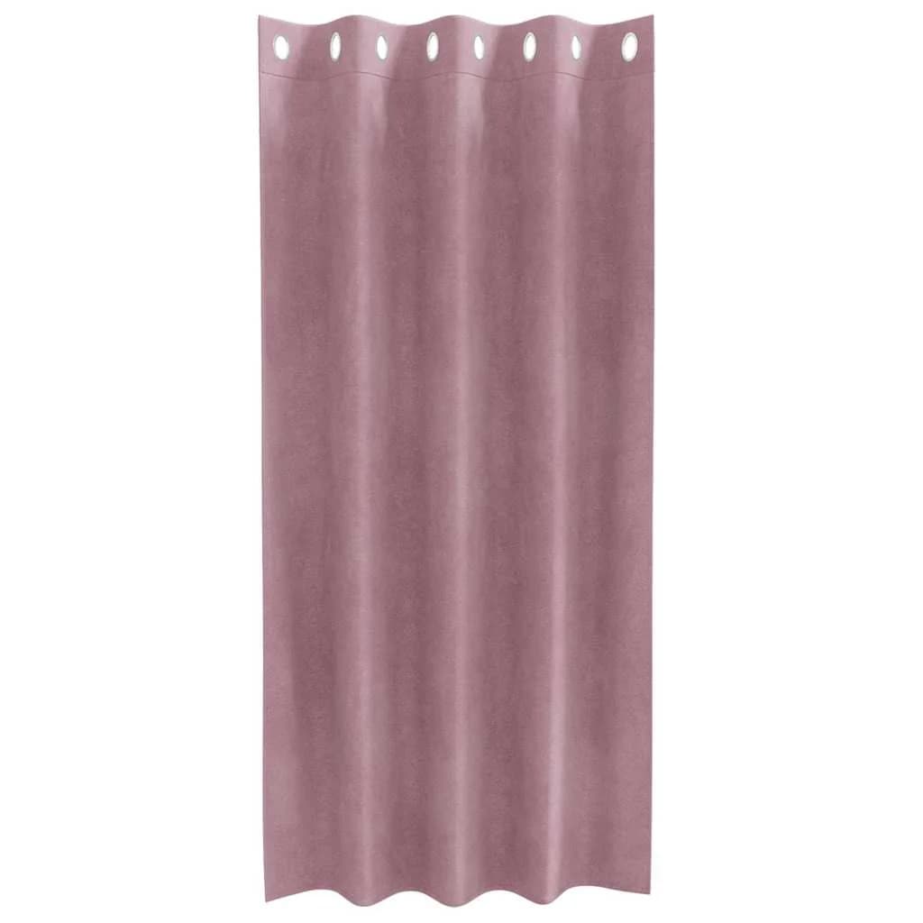 Zatemnitvene zavese 2 kos Temno roza 140 x 175 cm Žamet - slika 4