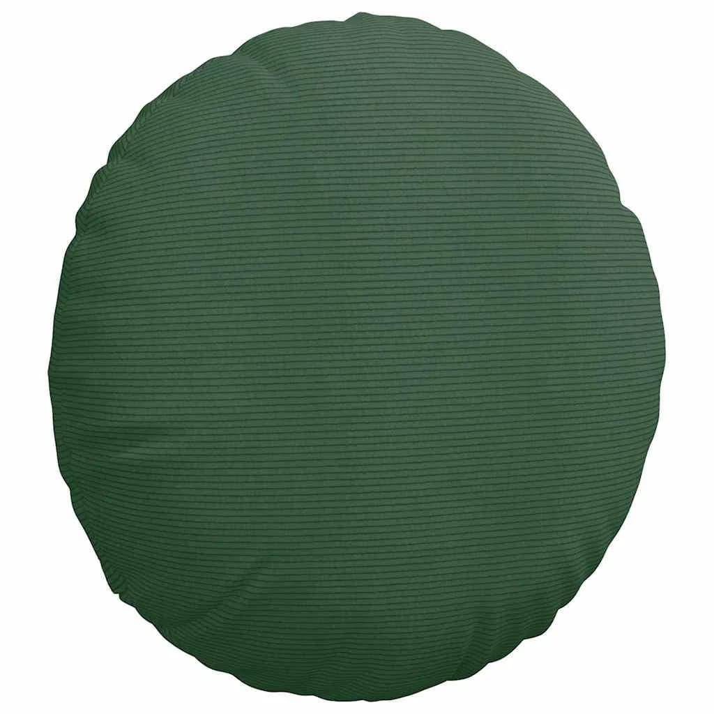 Sedežne blazine 2 kos Žametna tkanina Temno zelena Ø 80 cm - slika 5