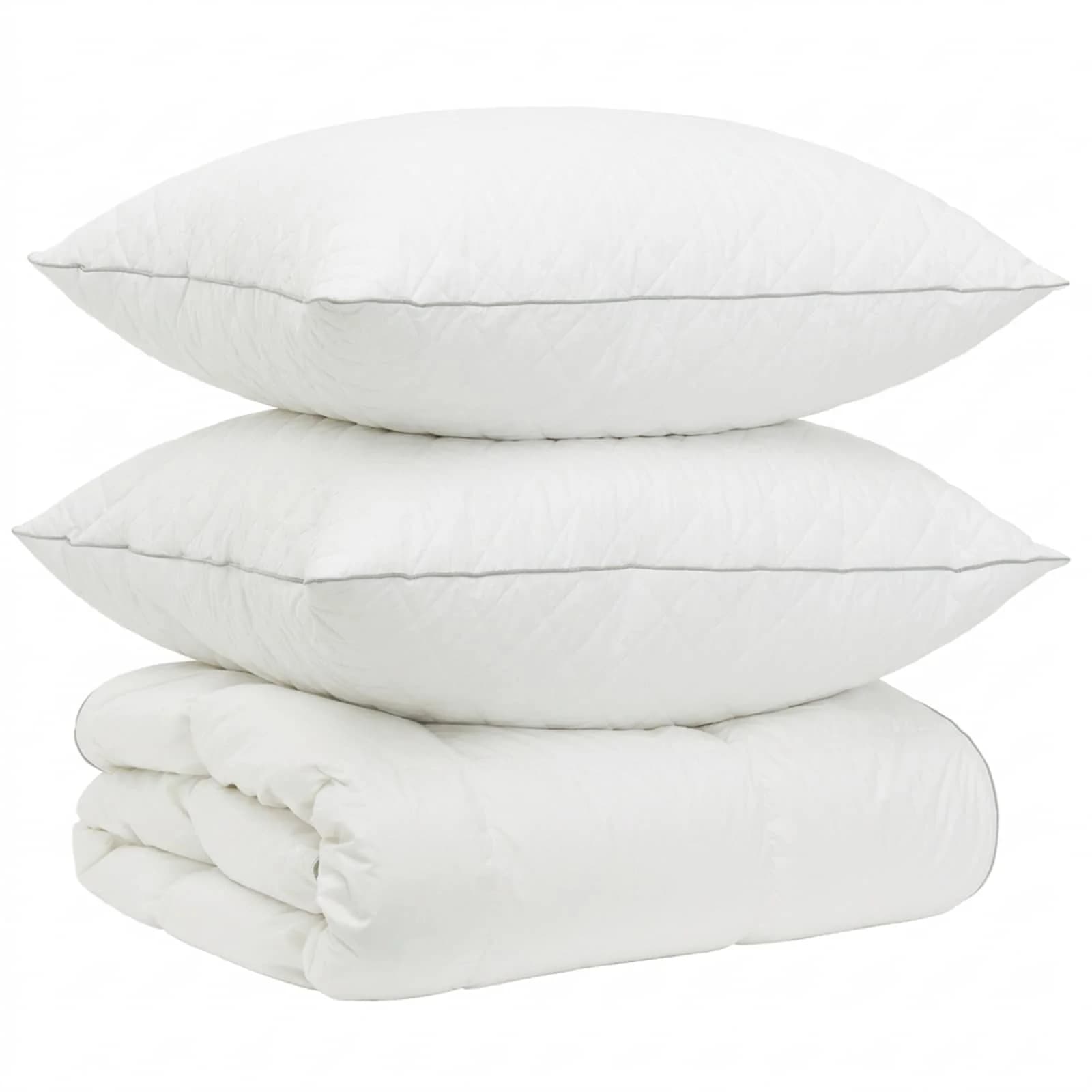 90% Gosji puh set odej FULDA 3 kos 140 x 220 cm 310 GSM Bela - slika 2