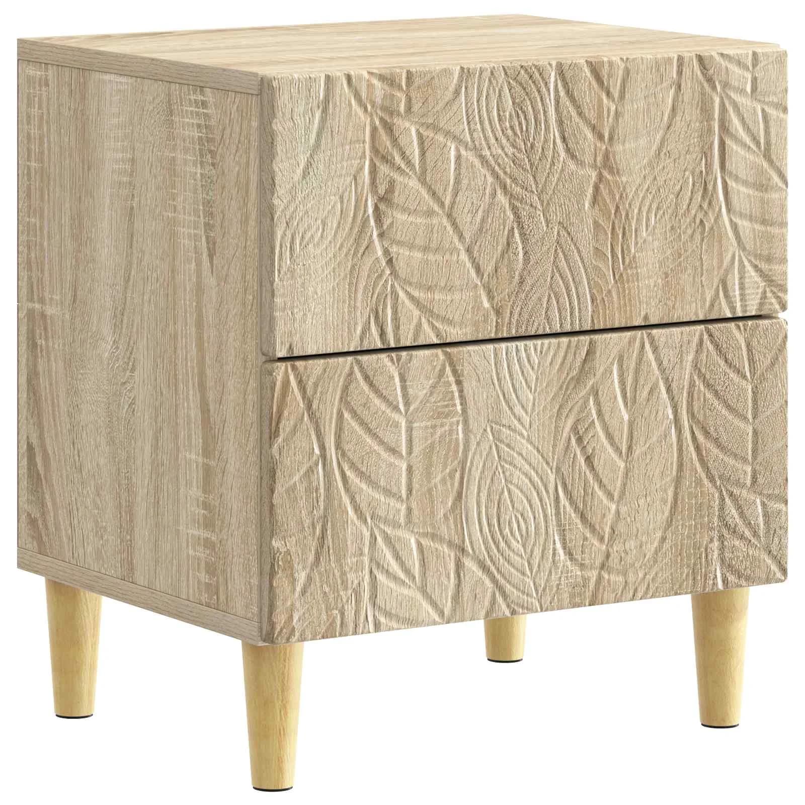 Nočna omarica Sonoma hrast 43 x 34,5 x 48 cm Inženirski les - slika 2