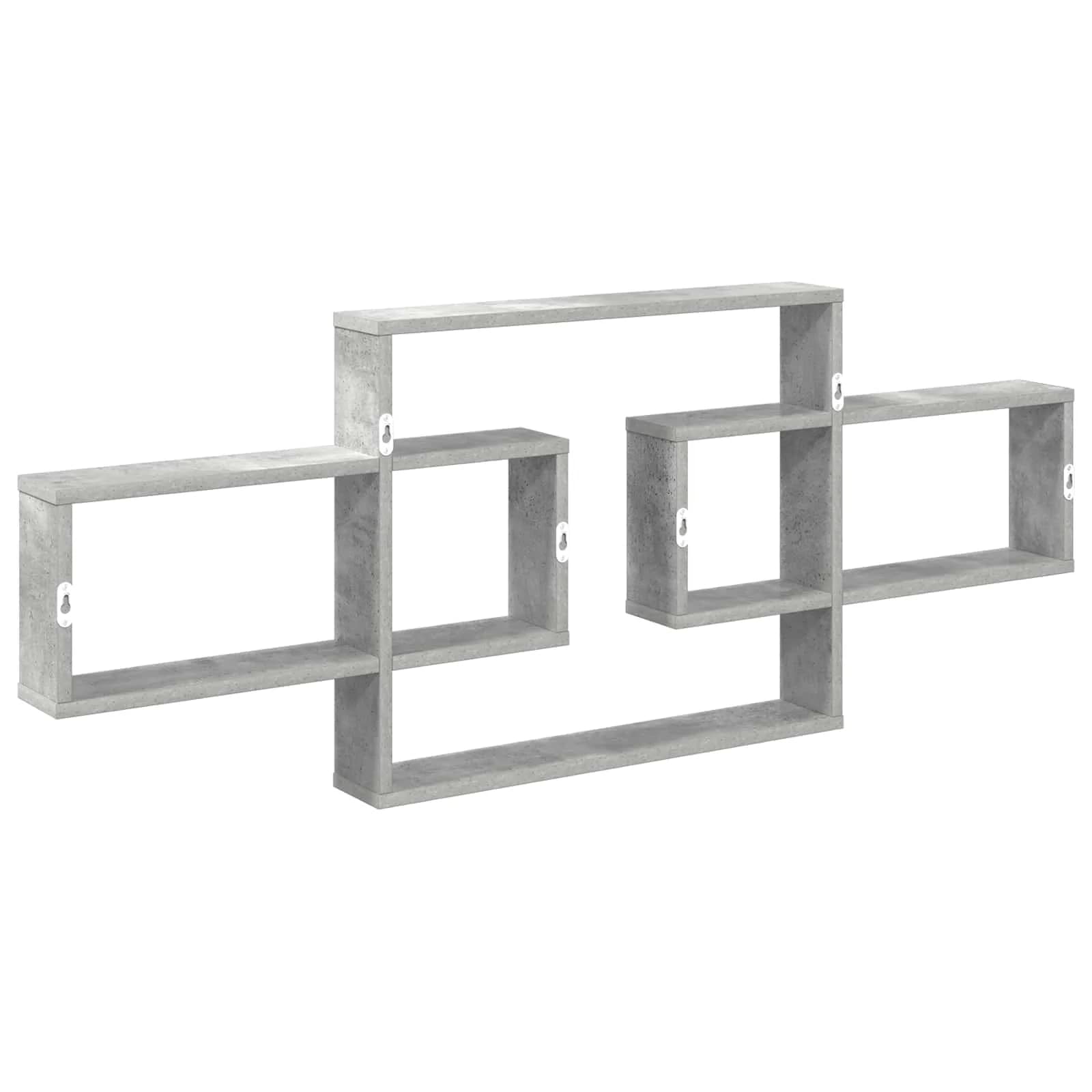 Stenska polica Betonsko siva 130 x 10 x 50 cm Inženirski les - slika 6