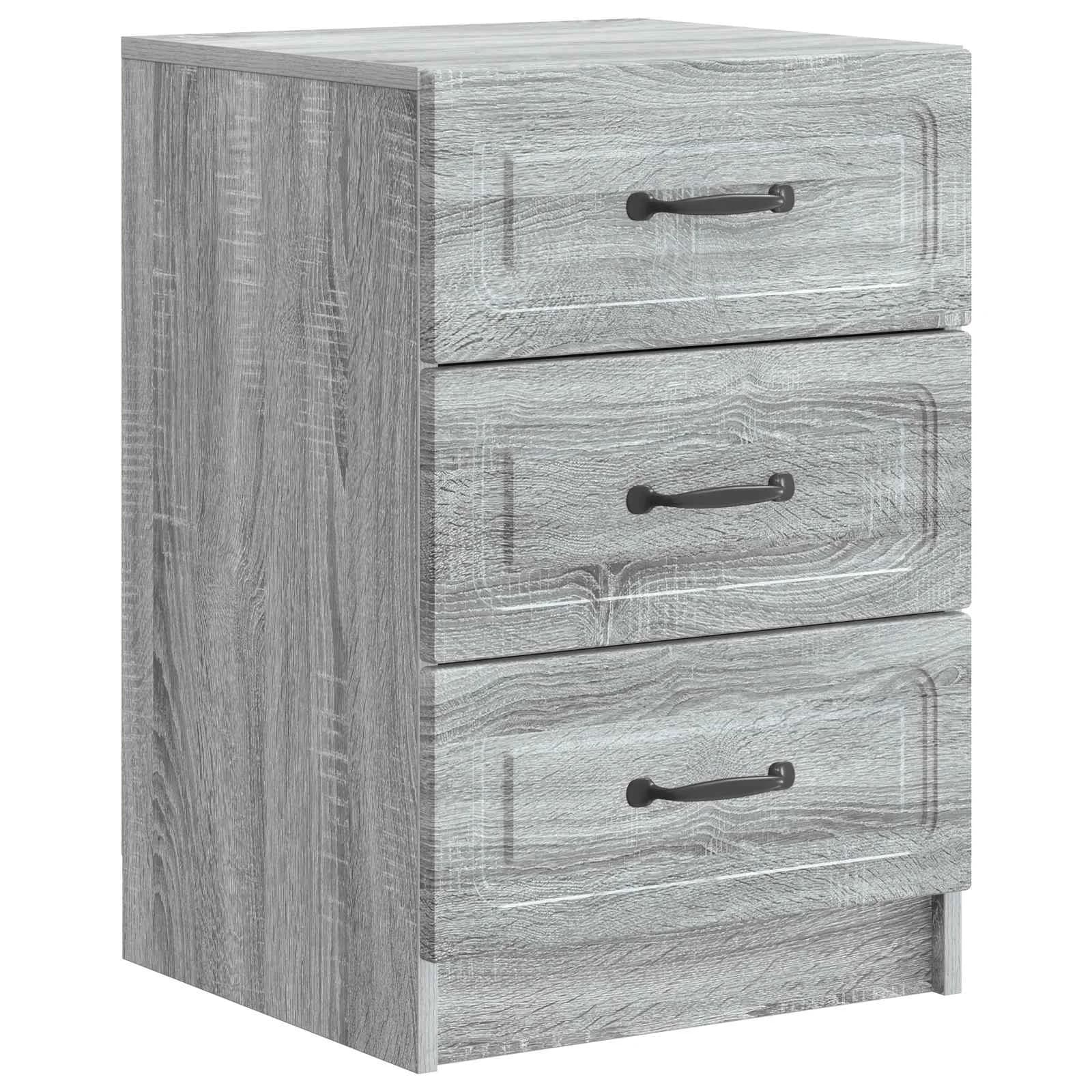 Nočna omarica Siva Sonoma 43 x 41 x 63,5 cm Inženirski les - slika 2