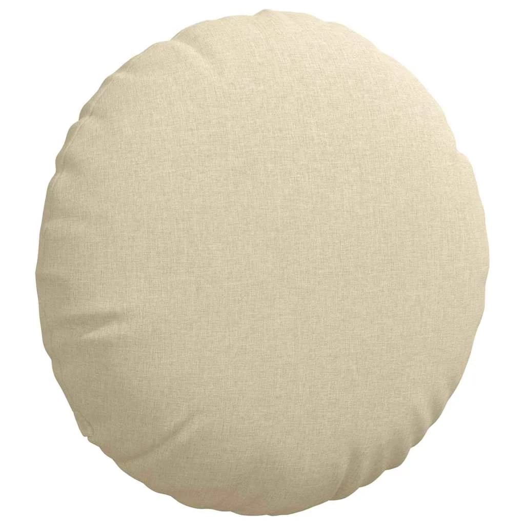 Sedežne blazine 2 kos blago krema Ø80 x 29 cm - slika 5