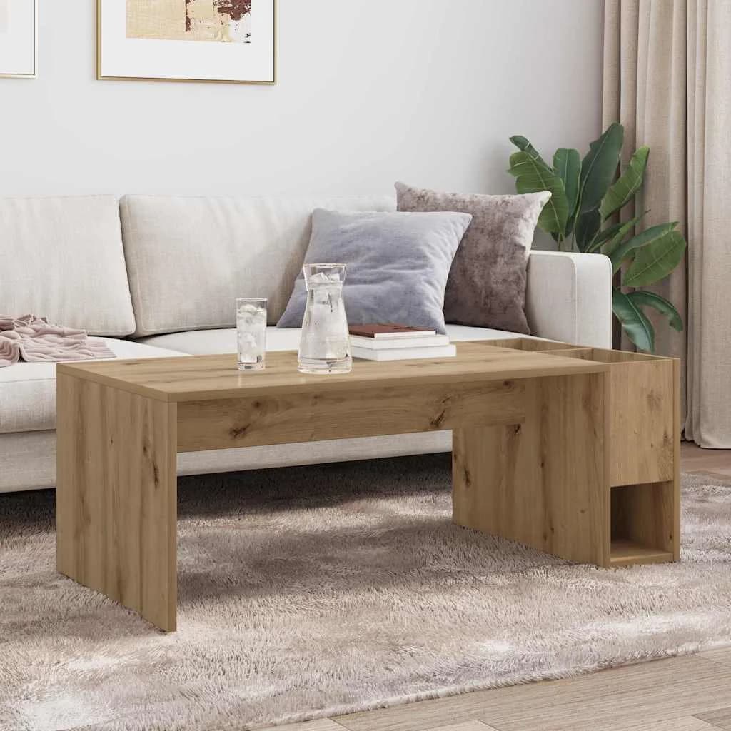 Klubska miza Umetni hrast 101,5 x 50 x 37 cm Inženirski les - slika 4