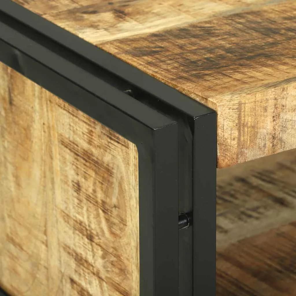 Klubska miza Rjava 120 x 50 x 38 cm Masiven les manga - slika 7
