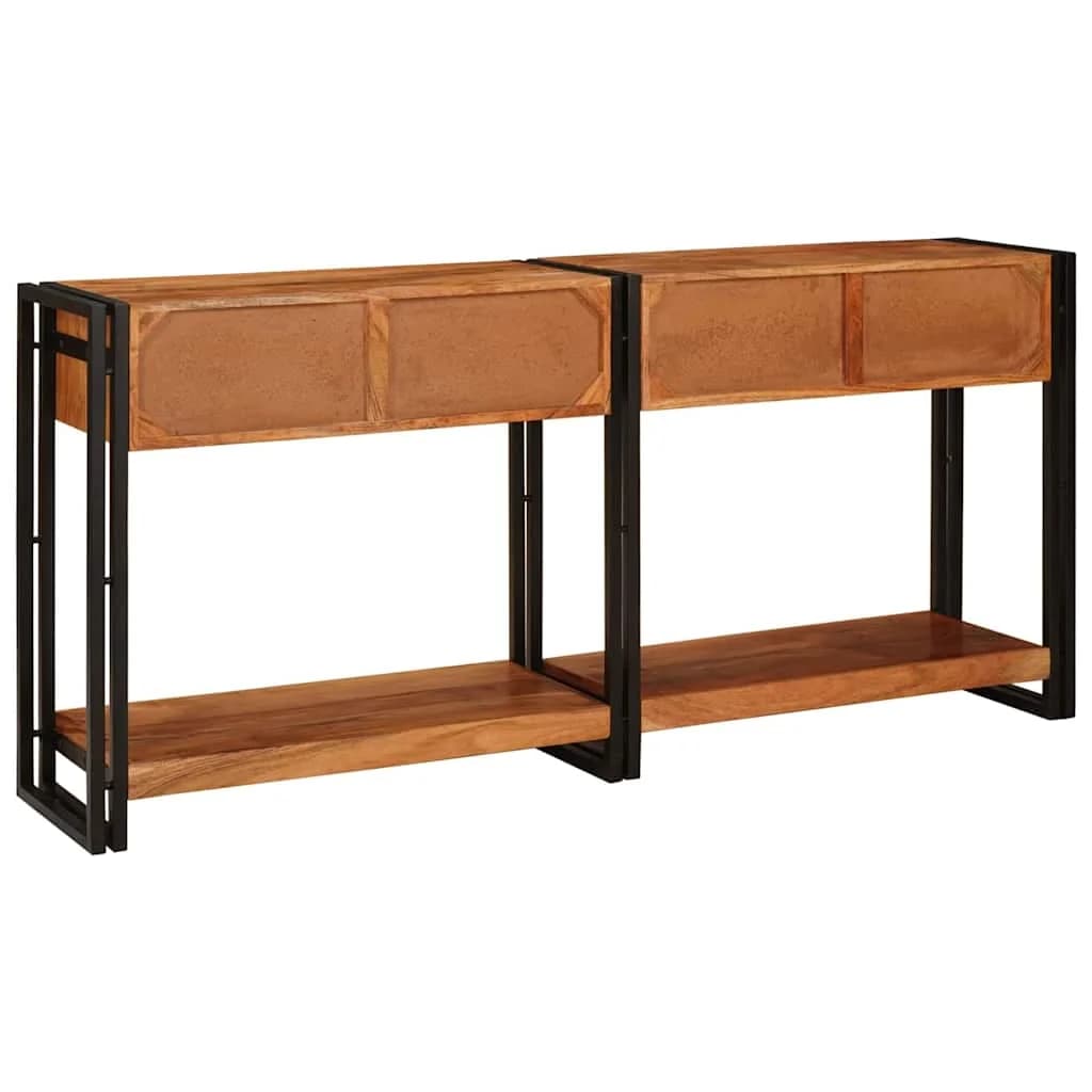 Konzolne mizice 2 kos Rjava 161 x 33 x 75 cm - slika 6