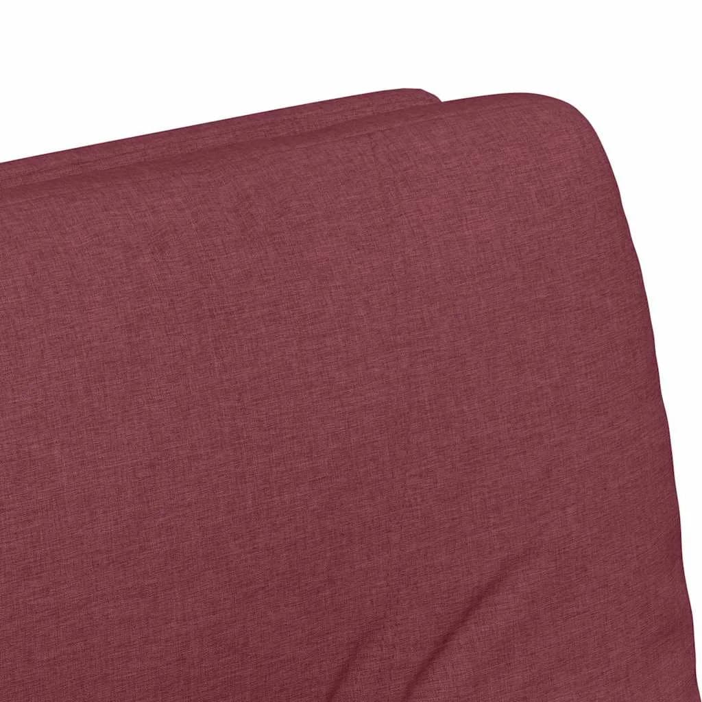 Jedilni stoli s kolesi 2 kos blago vinsko rdeča 57 x 67 x 95 cm - slika 8
