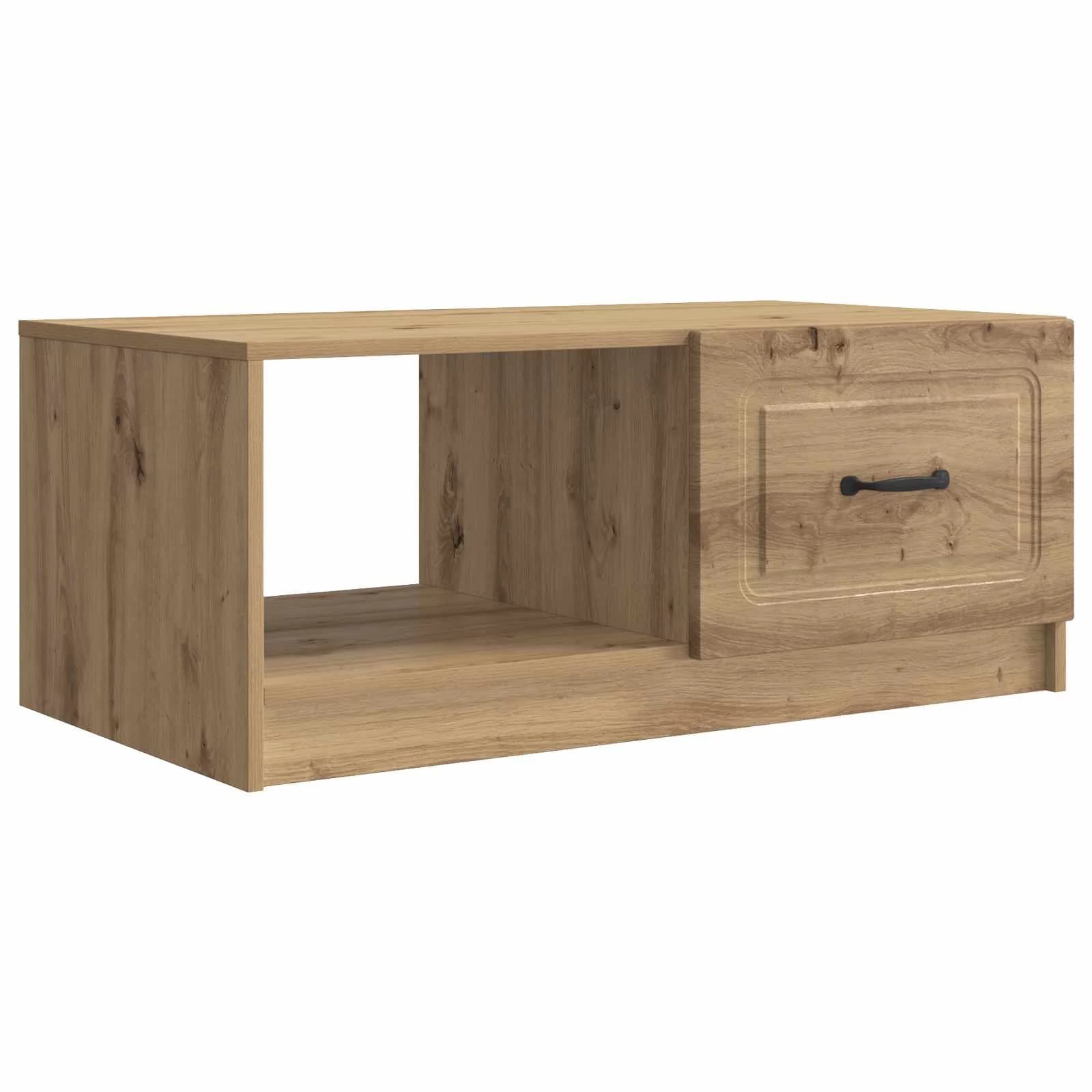 Klubska miza Artisan hrast 90 x 50 x 37 cm Inženirski les - slika 2