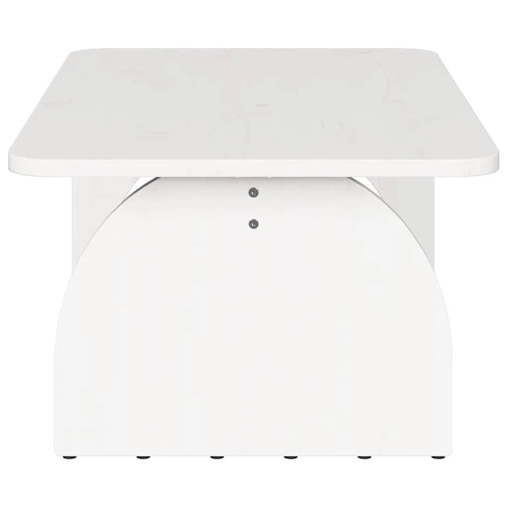 Klubska miza Bela 80 x 50 x 31 cm Trdna borovina - slika 7