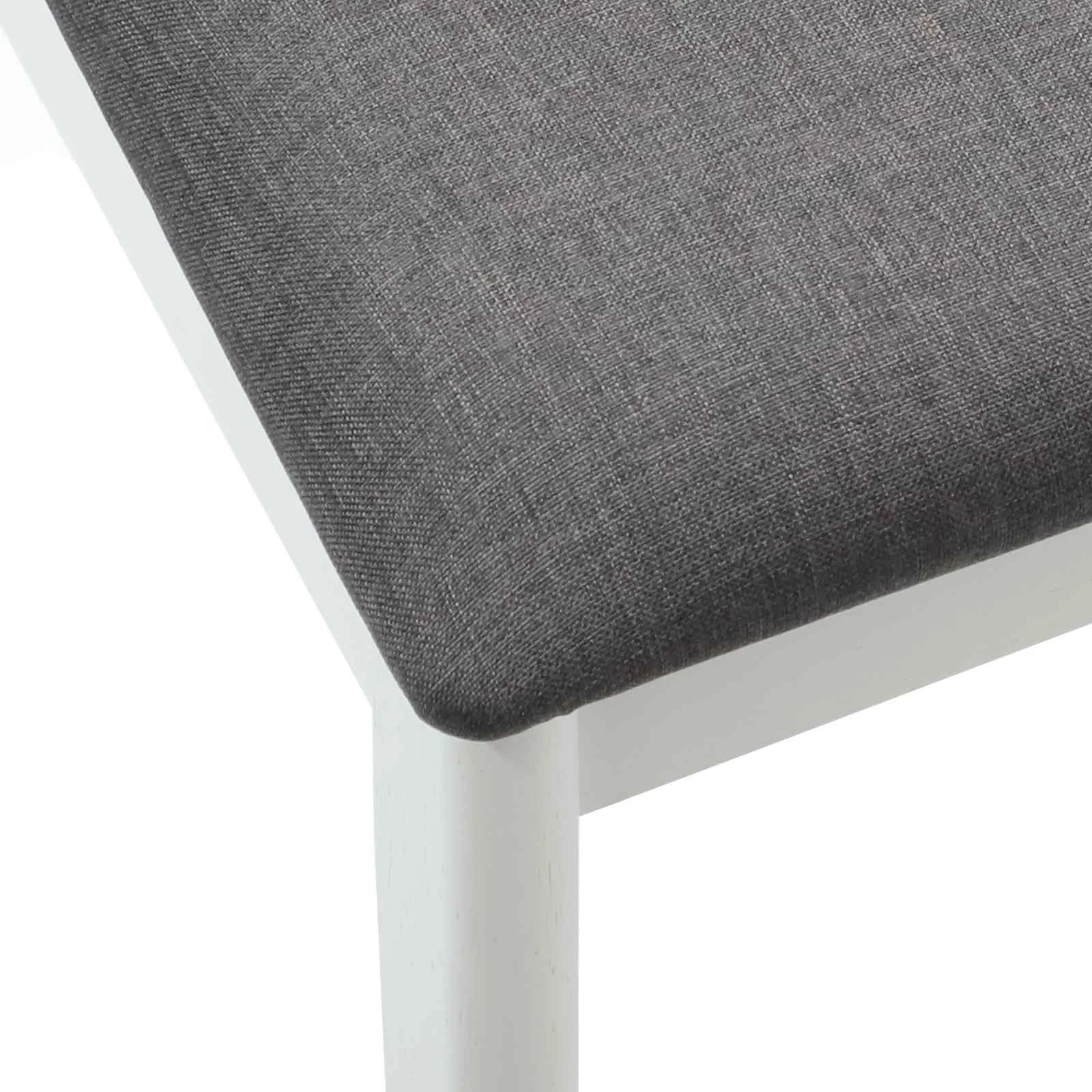 Jedilni stol 2 kos Trda guma Bela in siva 51 x 61 x 80,5 cm - slika 9