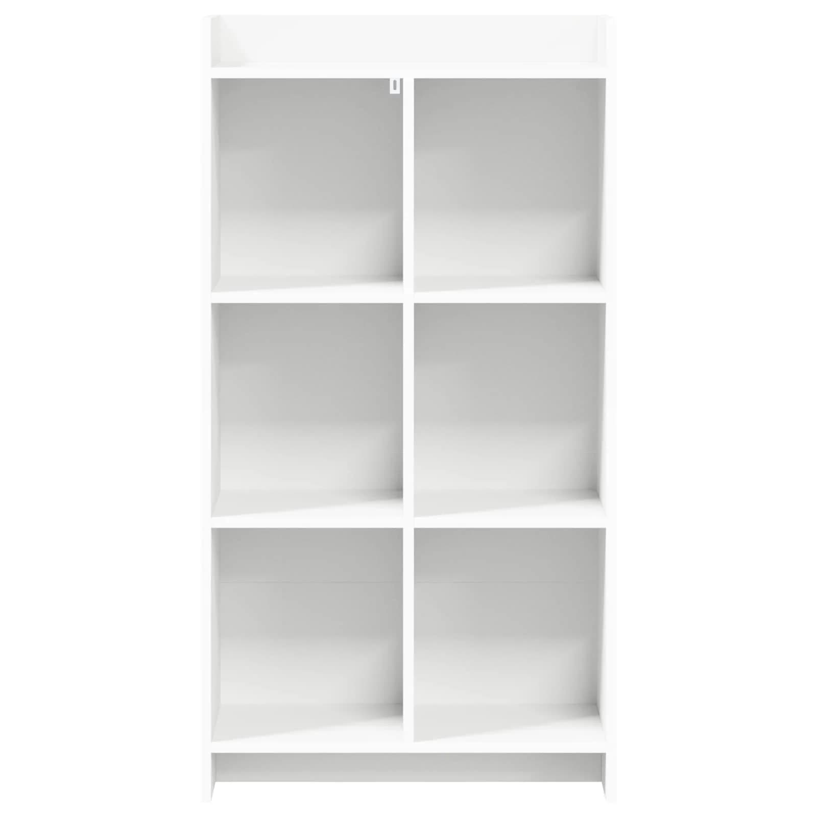 Knjižna omara Bela 59 x 30 x 111 cm Inženirski les - slika 4