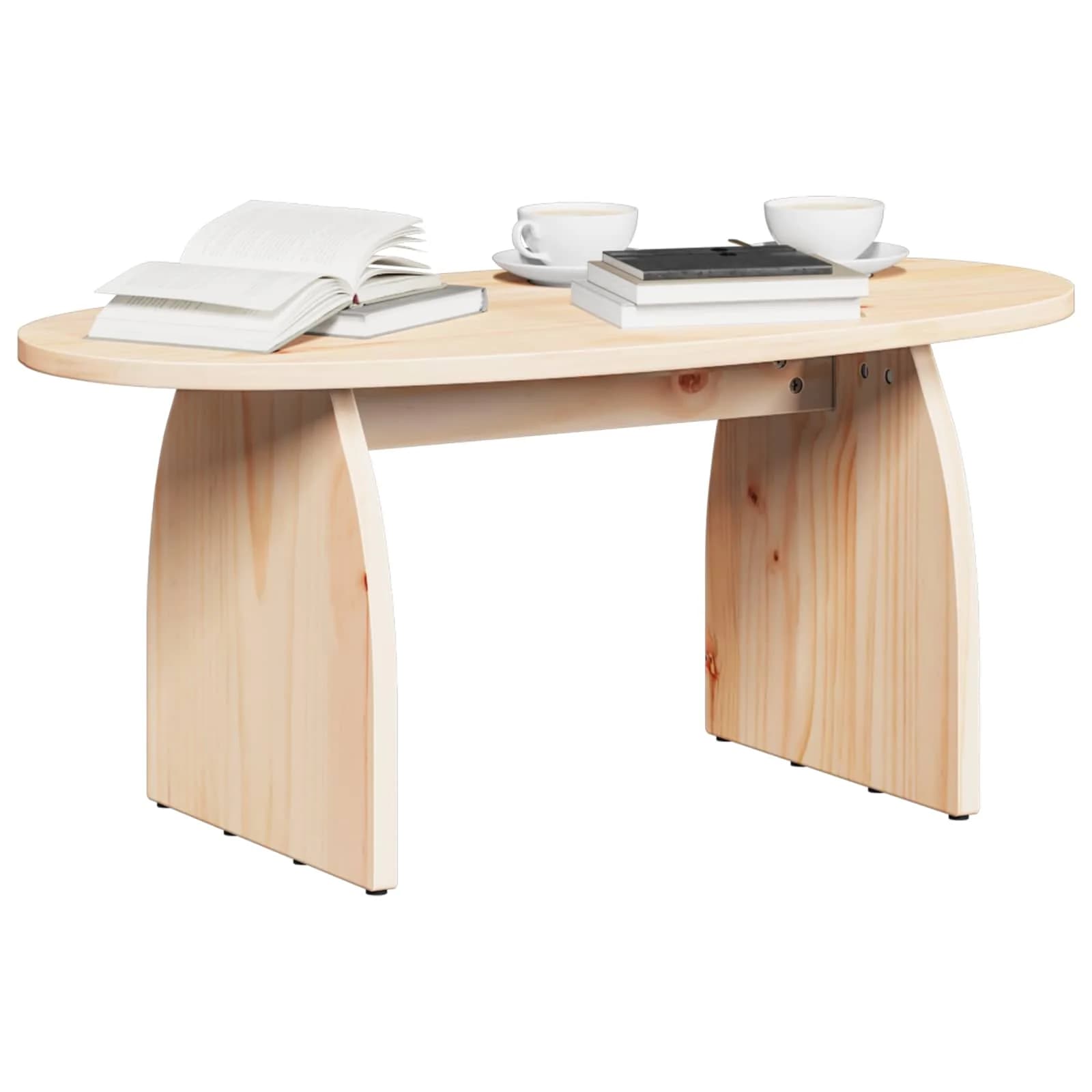 Klubska miza Rjava 80 x 40 x 35 cm Masivno borovo les - slika 3