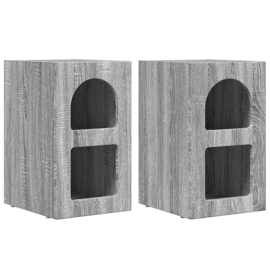 Nočna omarica ELST 2 kos Siva Sonoma 29,5 x 33,5 x 50 cm - slika 2