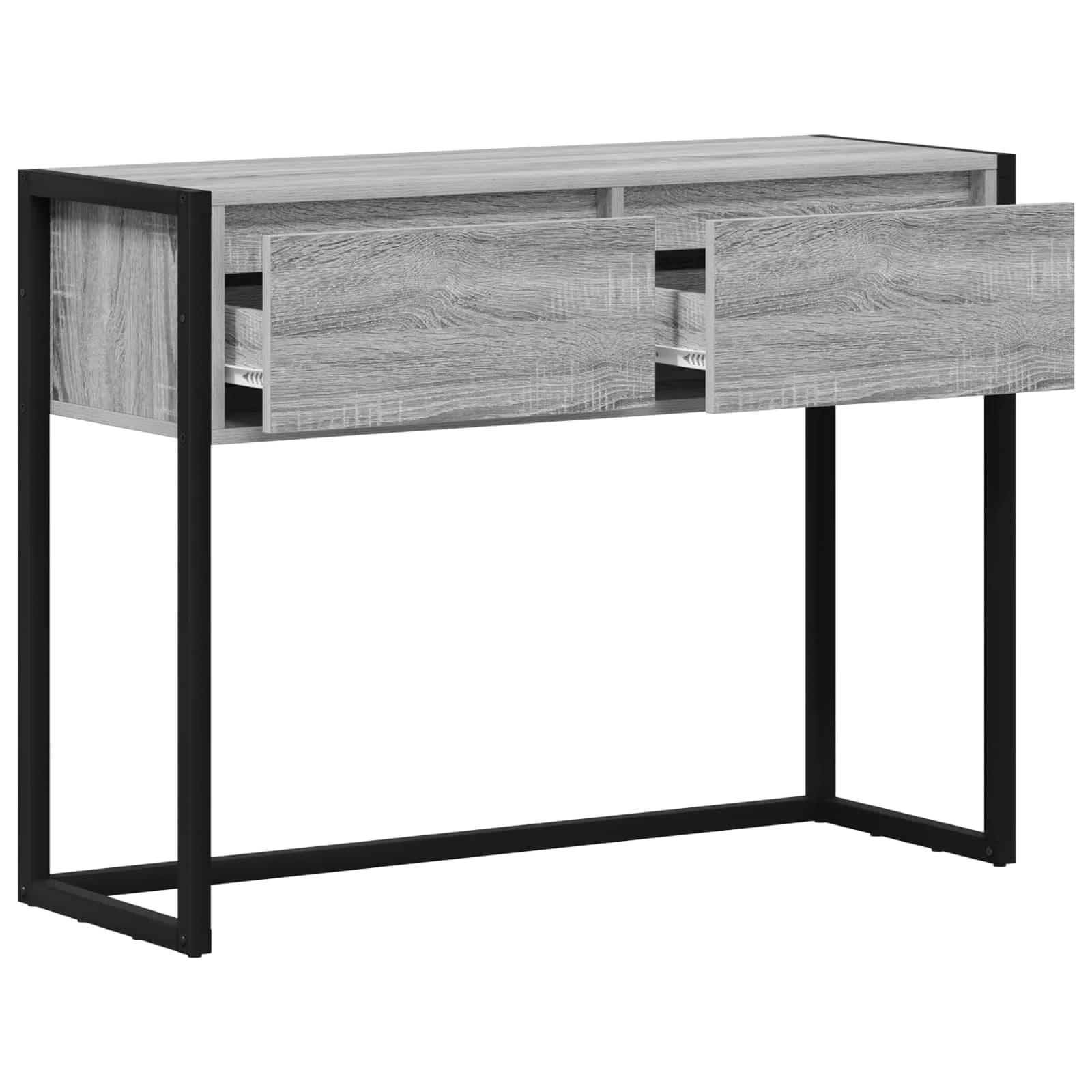 Stranska miza Siva Sonoma 100 x 36 x 75 cm Inženirski les - slika 5