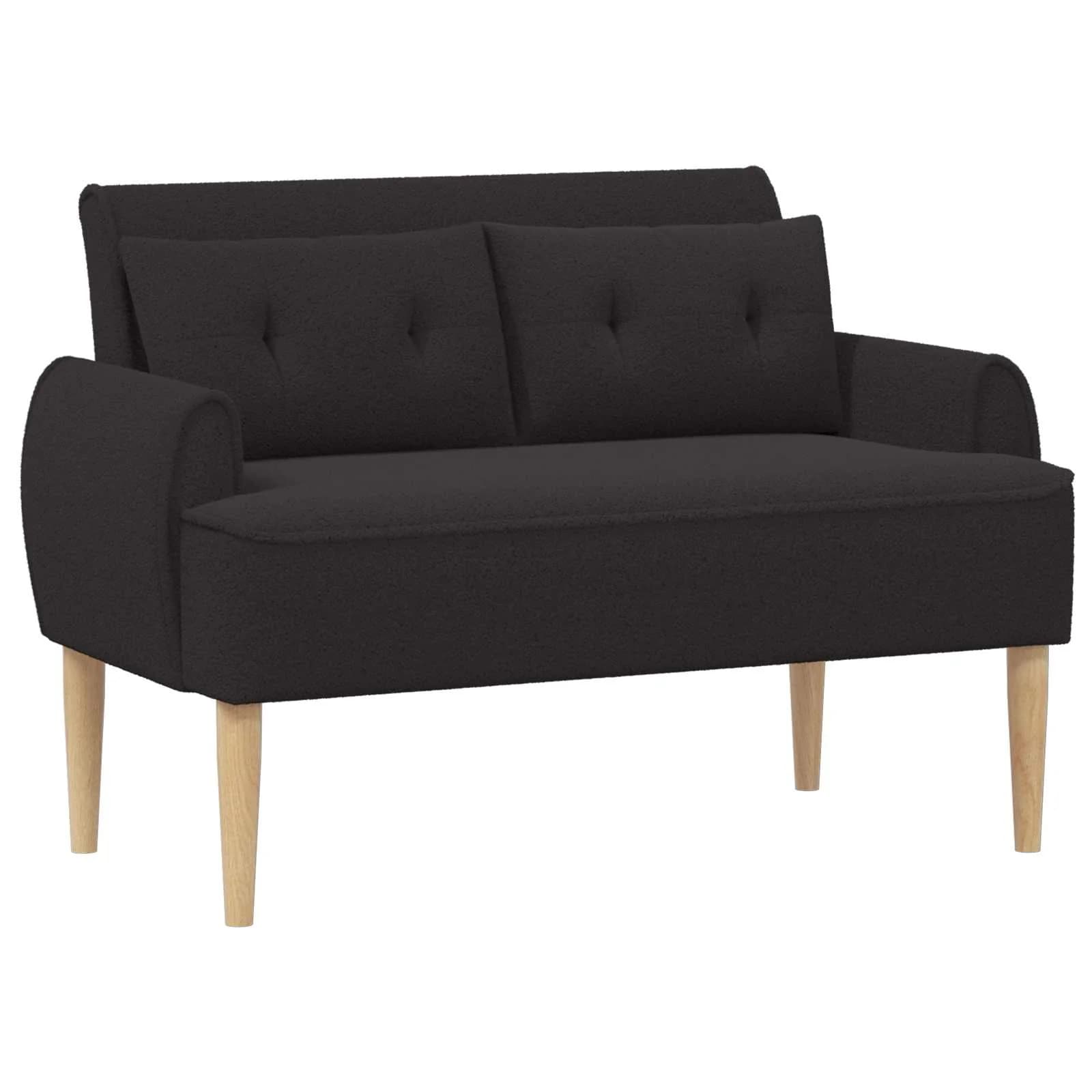 Dvojnica s gumbi Črna 117 x 67 x 77 cm Bouclé - slika 2