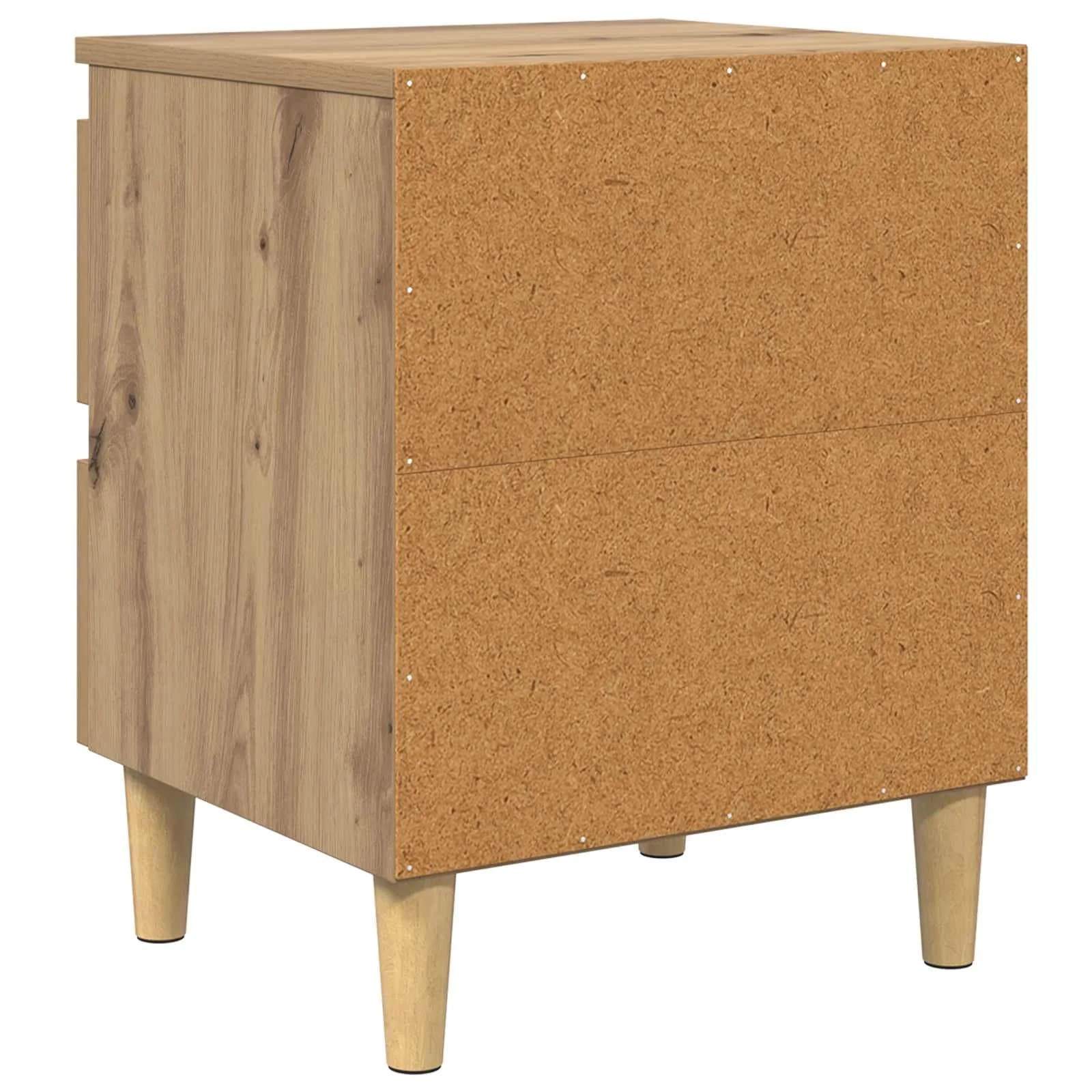 Posteljni omarici 2 kos Umetni hrast 40 x 35 x 50 cm - slika 5