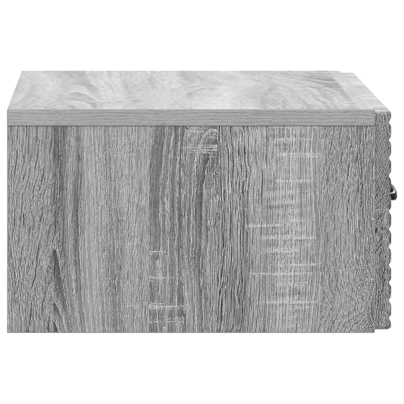 Stenski nočni omarici s predalom Siva Sonoma 49 x 34,5 x 20 cm - slika 6