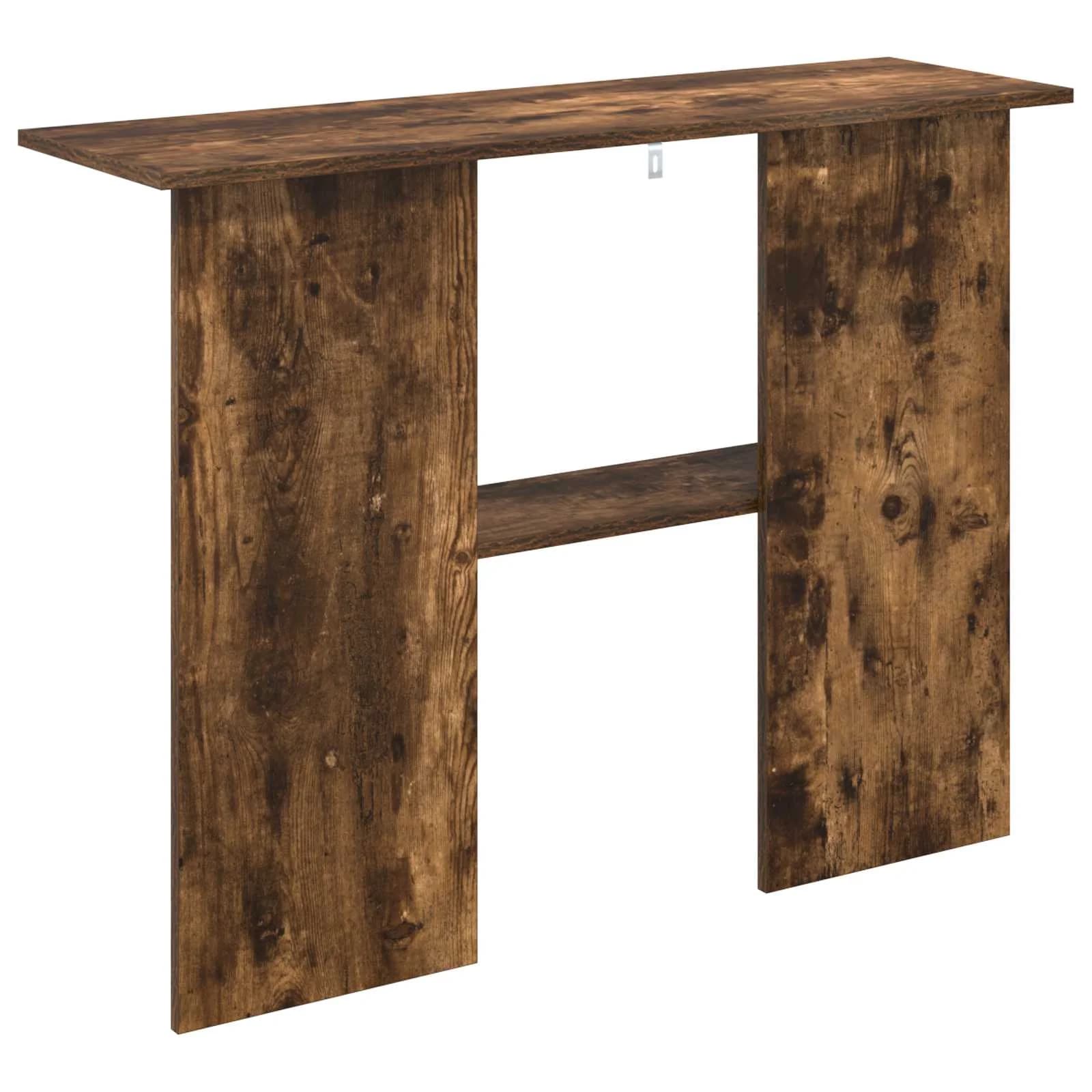 Konzolna miza Dimljen hrast 100 x 30 x 75 cm Inženirski les - slika 7