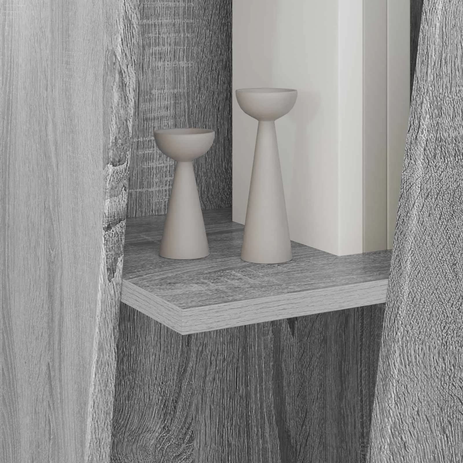 Stranski polic 33 x 32 x 100,5 cm Inženirski les Siva Sonoma - slika 4