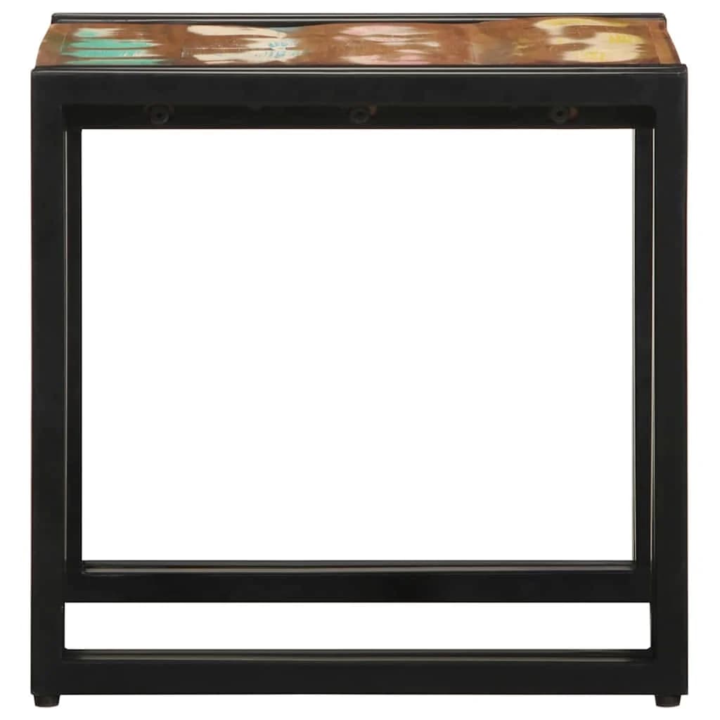 Klubska miza večbarvno 40 x 40 x 38 cm Trdna obnovljena les - slika 5