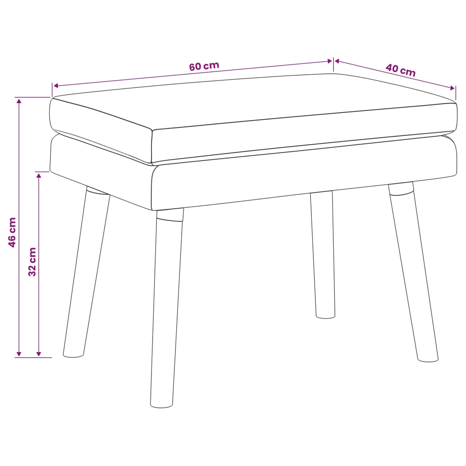 Dvojna klop Temno zelena 60 x 40 x 46 cm Blago - slika 9