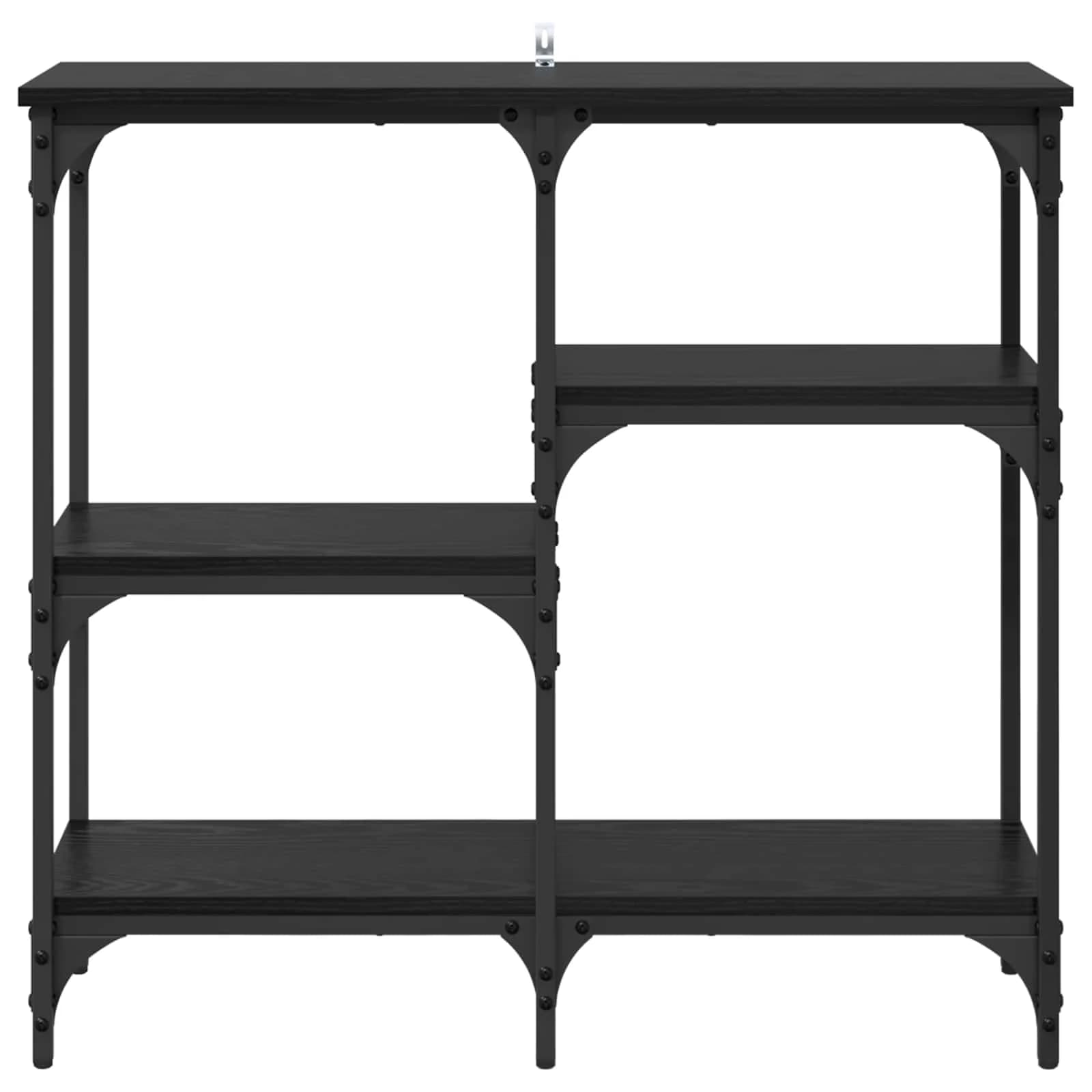 Konzolna miza Črna Orehovina 80 x 29 x 75 cm Inženirski les - slika 5