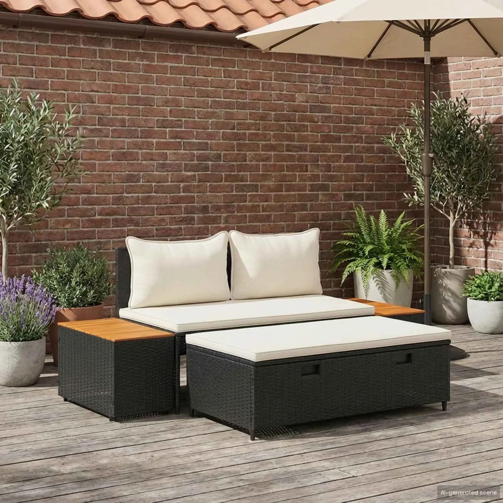 Zunanja garnitura za sedenje 4 -Seater 4 kos 55 x 30 x 39 cm - slika 3