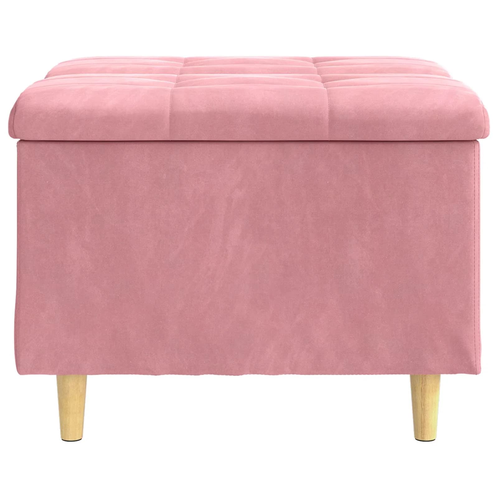 Shranjevalna tabureta z blazino Roza 60 x 60 x 45 cm Žamet - slika 6