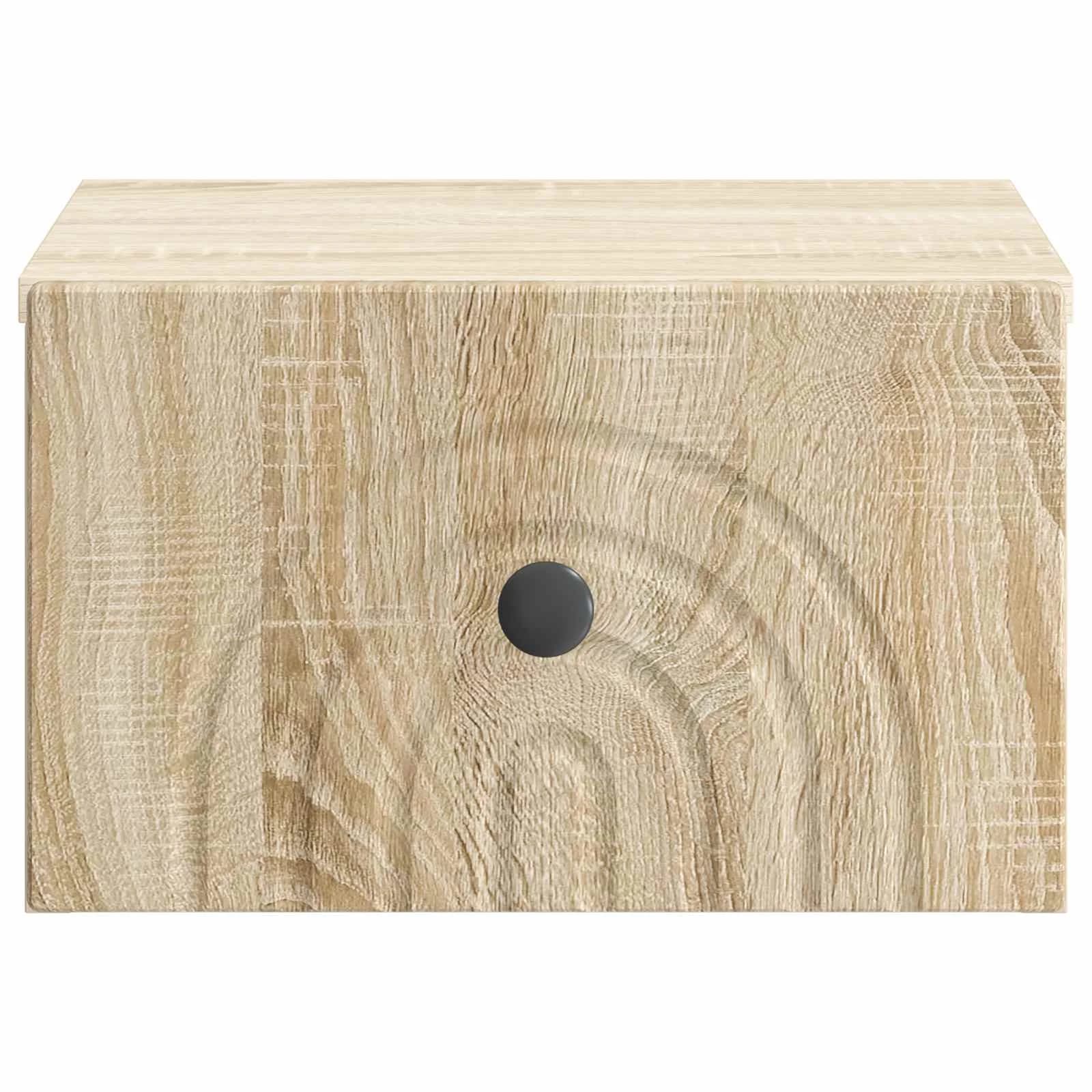 Stenski nočni omarici s predalom Sonoma hrast 33 x 34,5 x 20 cm - slika 5