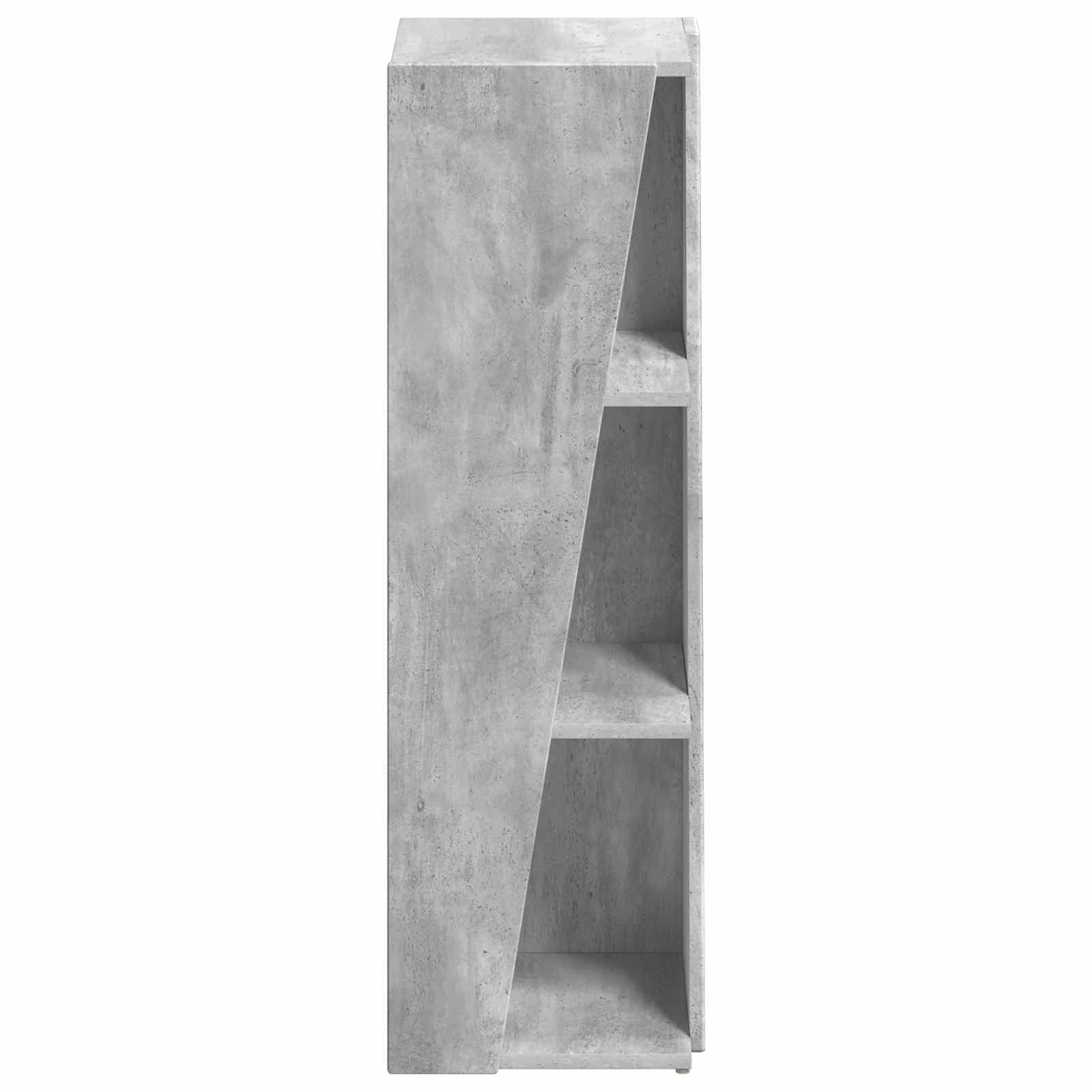 Stranski polic 33 x 32 x 100,5 cm Inženirski les Betonsko siva - slika 6