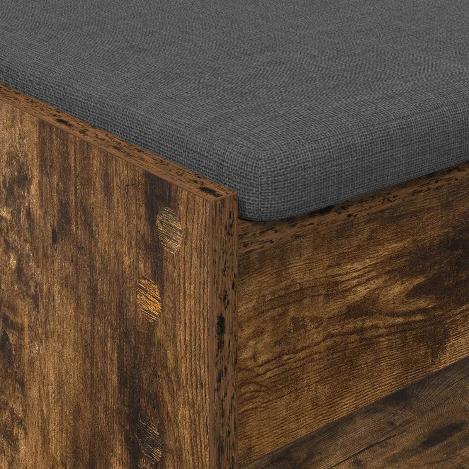 Haldna klop z blazino s polico Dimljeni Hrast 103 x 38 x 45 cm - slika 8
