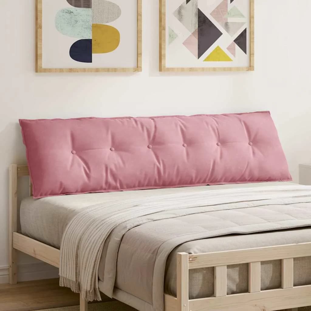 Poglavni vzglavnik Roza 180 x 50 cm Žametna tkanina