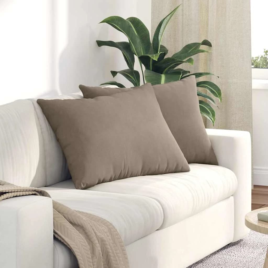 Blazine za kavč 2 pcs Taupe 70 x 50 cm blago - slika 1