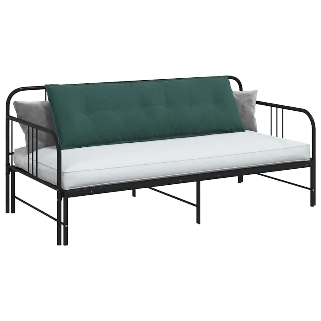 Poglavni vzglavnik Temno zelena 160 x 50 cm Žametna tkanina - slika 3