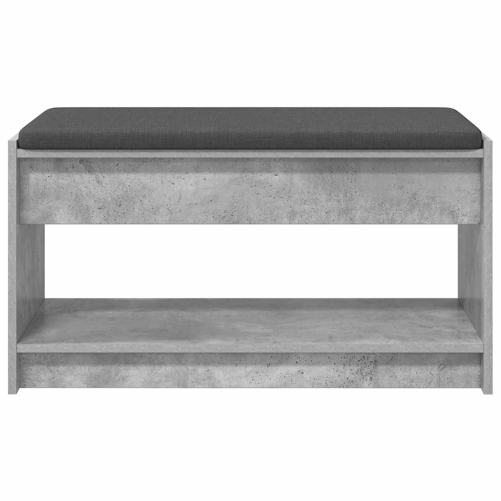 Haldna klop Beton Siva 83 x 38 x 45 cm Oblikovan Les in Tkanina - slika 5