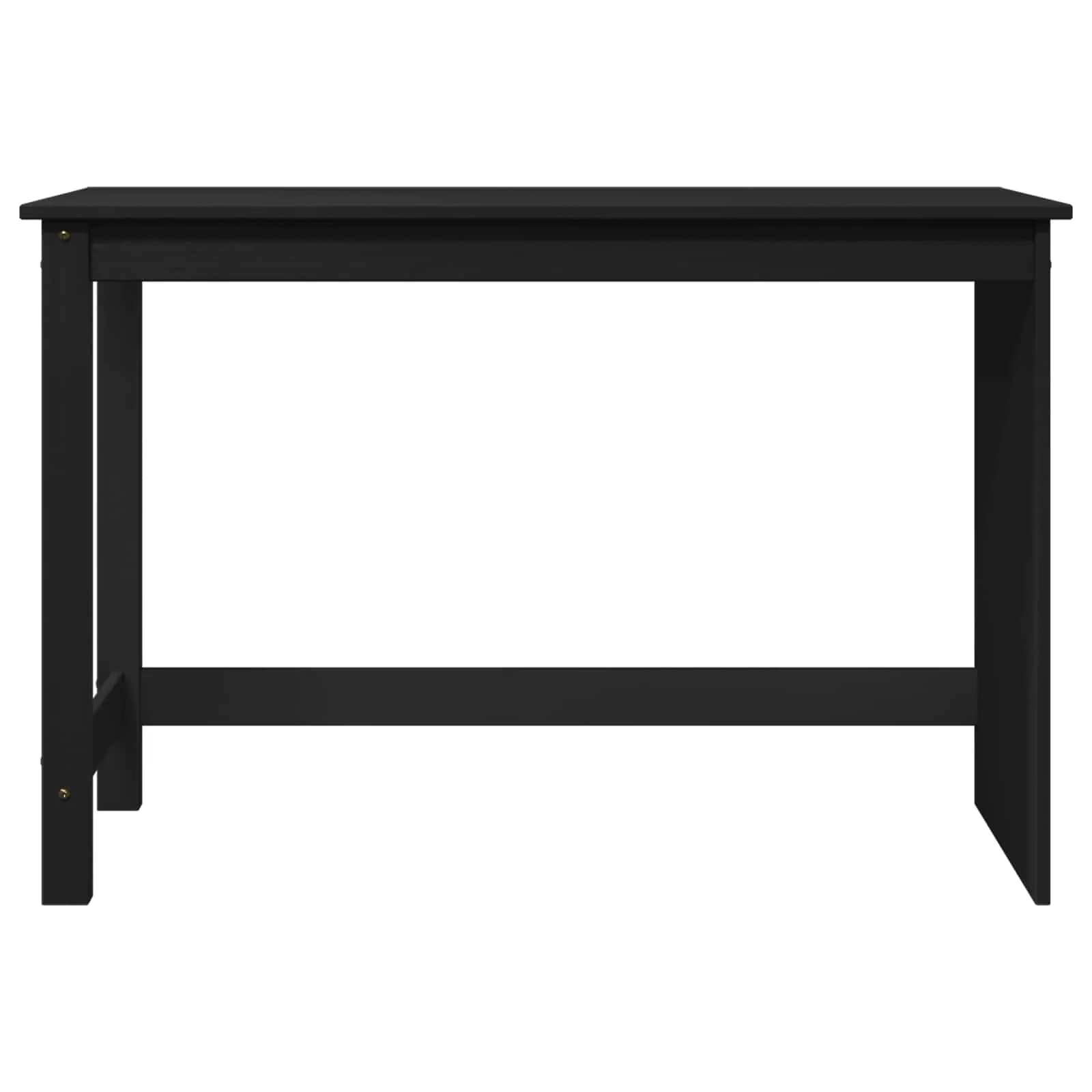 Miza Črna 112 x 50 x 75 cm Masivno borovo les - slika 4