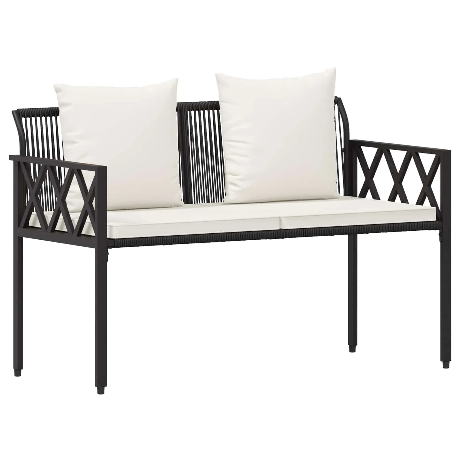 Zunanje klopi 2 -Seater 116 x 56 x 75 cm poli ratan - slika 2