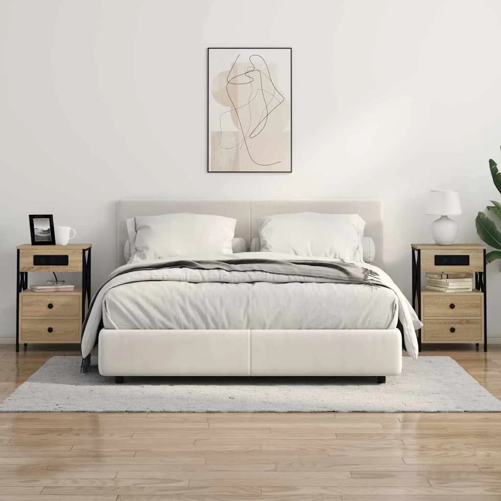 Nočna omarica Sonoma hrast 40 x 31 x 60 cm Inženirski les - slika 4