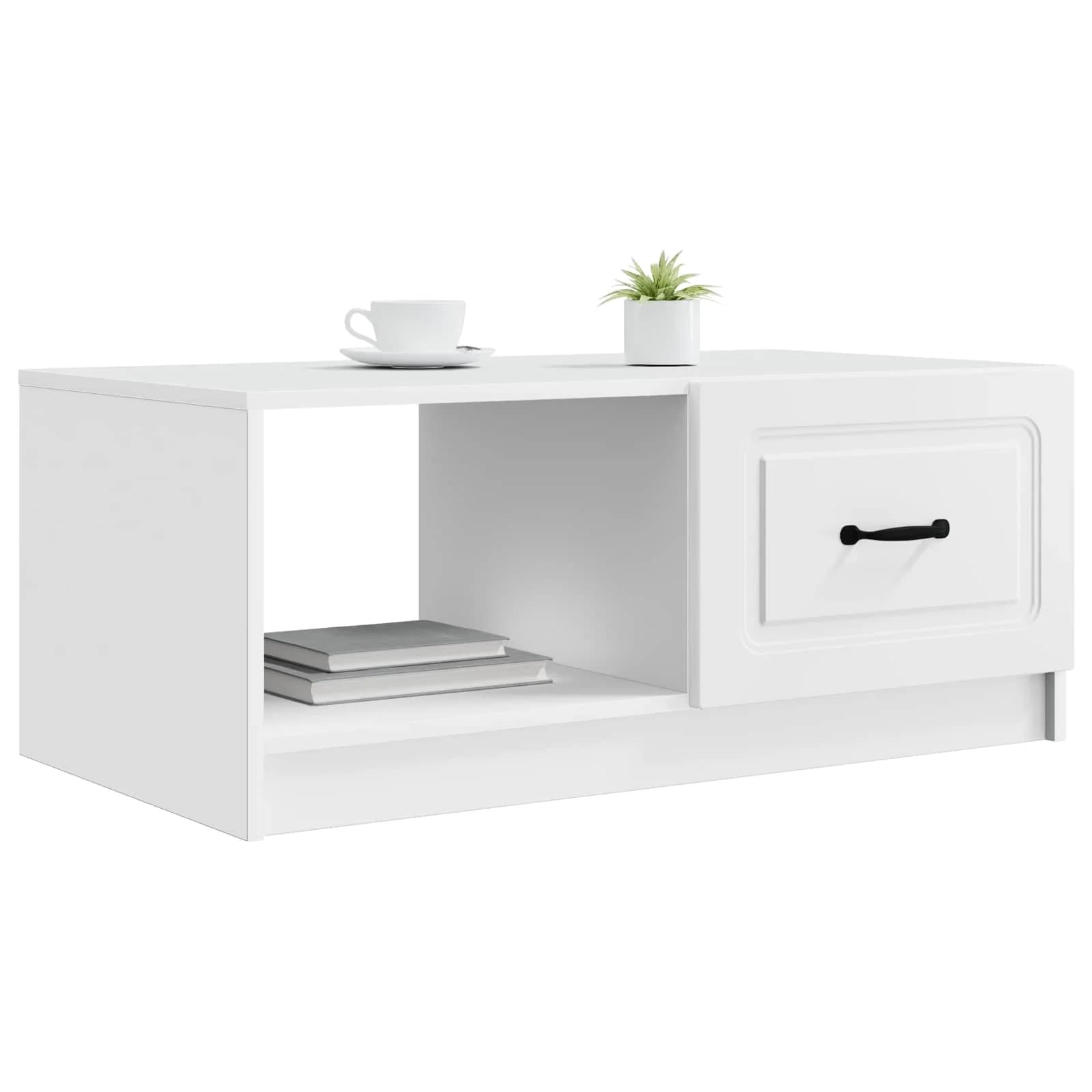 Klubska miza Bela 90 x 50 x 37 cm Inženirski les - slika 3