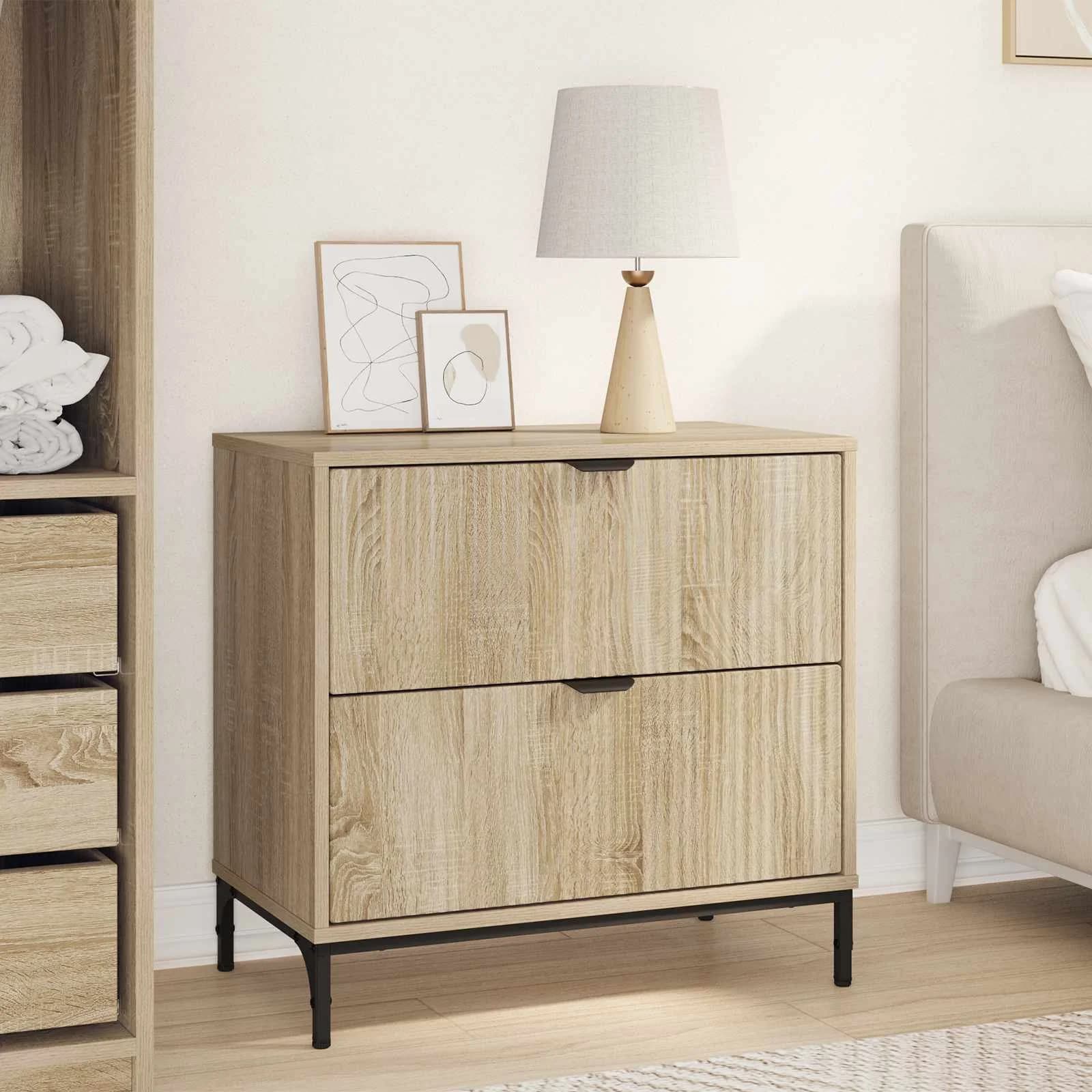 Nočna omarica sonoma hrast 63.5 x 36 x 61 cm Inženirski les