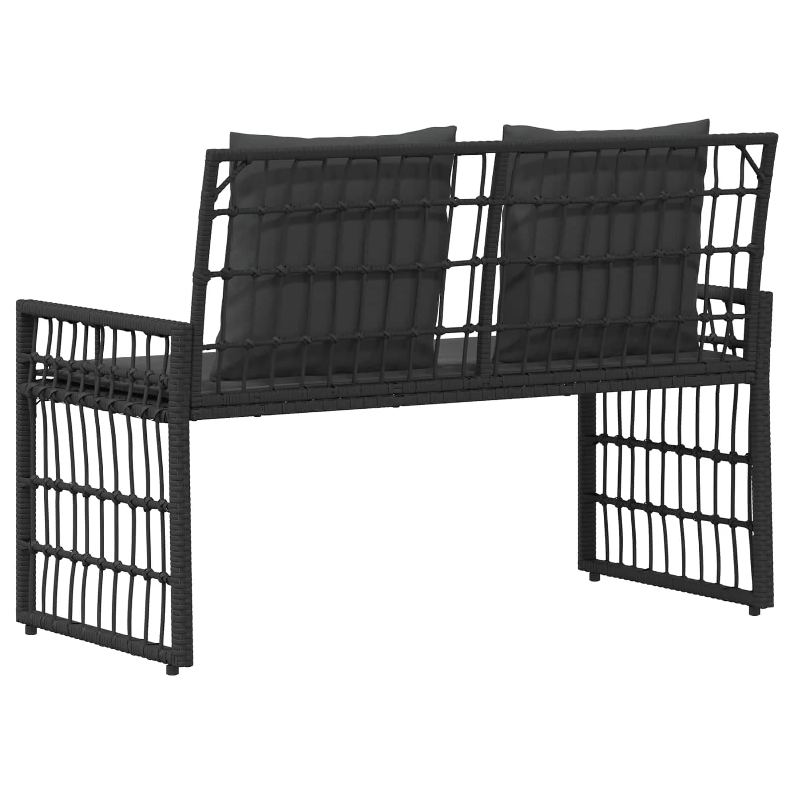 Zunanja klop Enobarvno Črna in Temno siva 116 x 55 x 82 cm - slika 7
