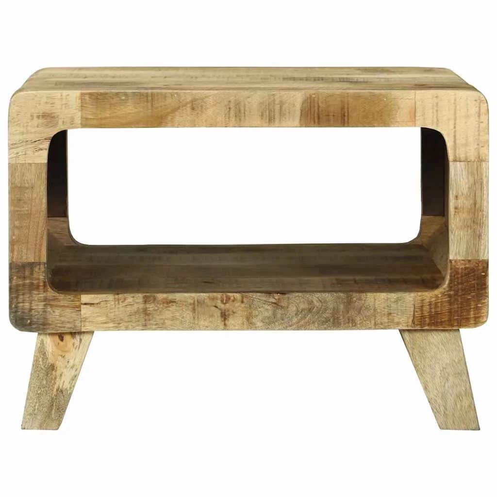 Klubska miza Rjava 50 x 50 x 35 cm Masiven les manga - slika 3