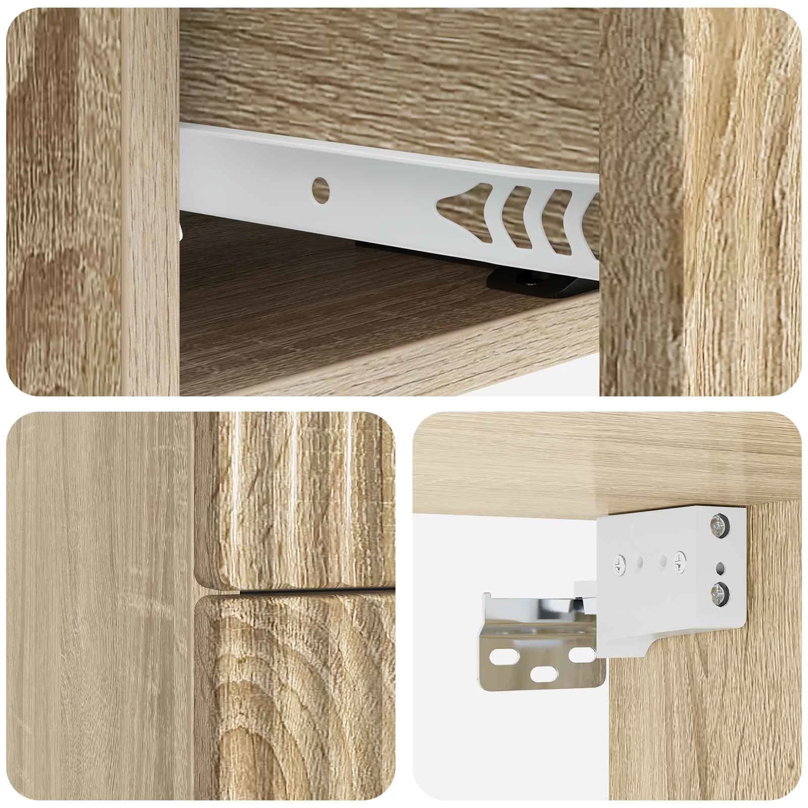 Stenski nočni omarici s predalom Sonoma hrast 33 x 34,5 x 40 cm - slika 8