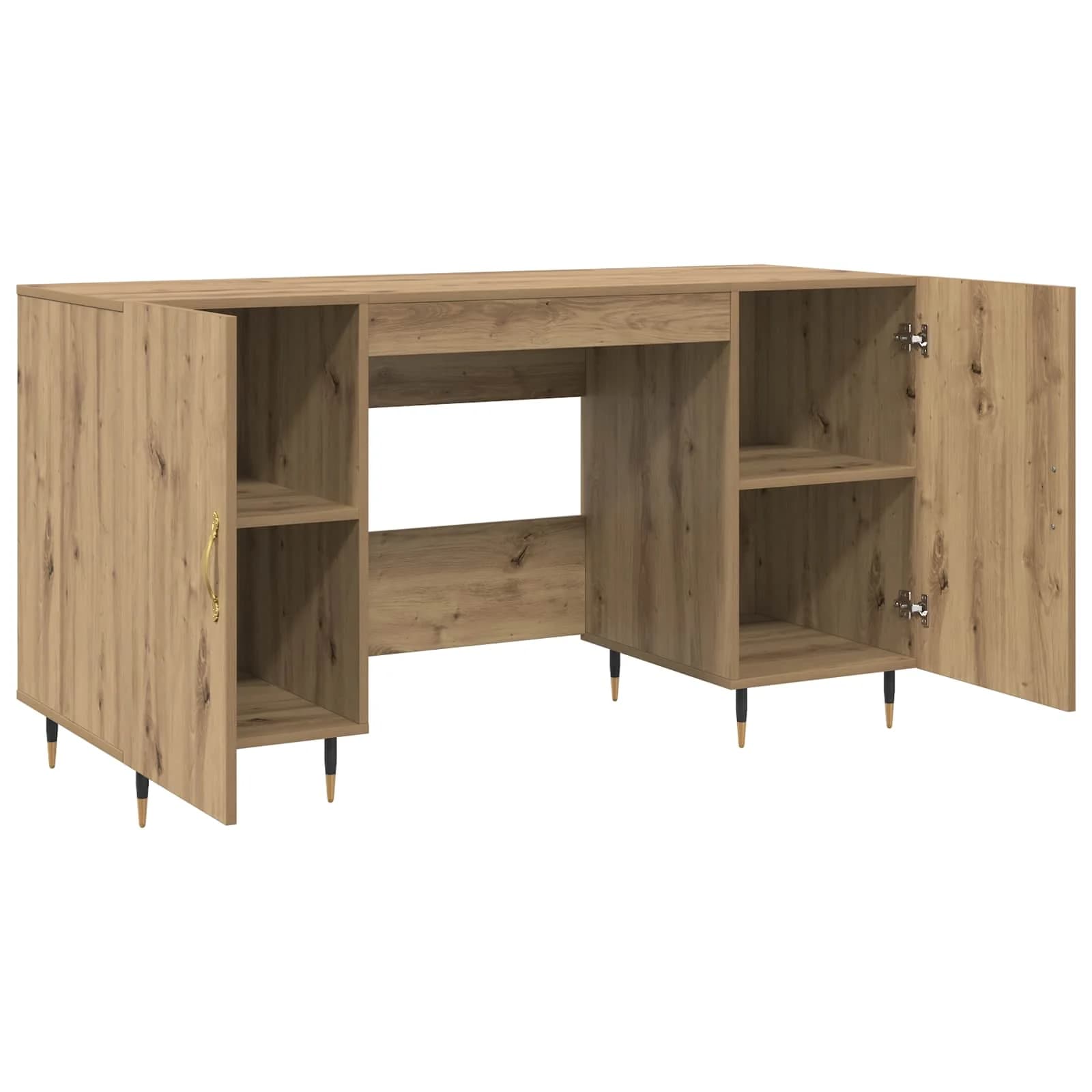 Miza artisan hrast Inženirski les 140 x 50 x 75 cm - slika 5