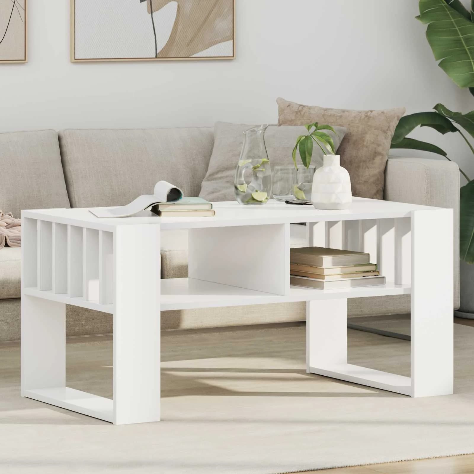 Klubska miza Bela 92 x 49,5 x 45 cm Inženirski les