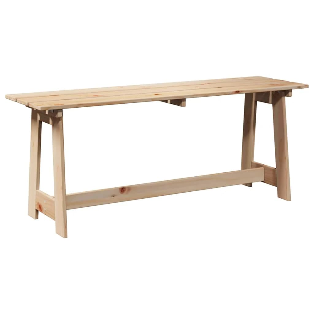 Zunanja klop Naravna 119 x 37 x 47 cm Masivno borovo les - slika 2